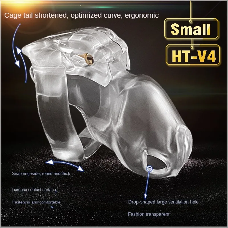 New HT-V4 Chastity Cage Device Male Cock Cage 4 Sizes Penis Ring Chastity Penis Lock Bondage Belt Fetish Sex Toys For Man Gay