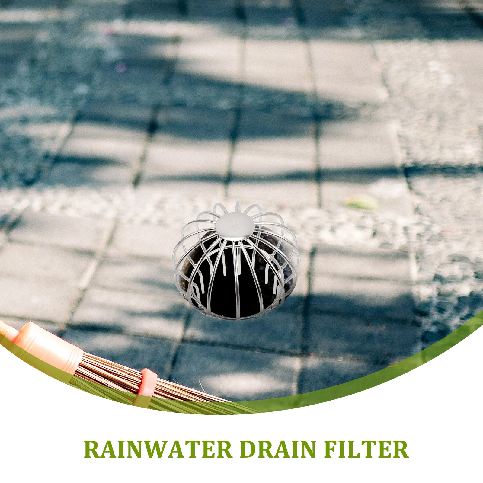 

1pc Stainless Steel Gutter Guard Strainer Anti-Blocking Drain Filter Roof Floor Downspout Screen Protector For Leaves Debris