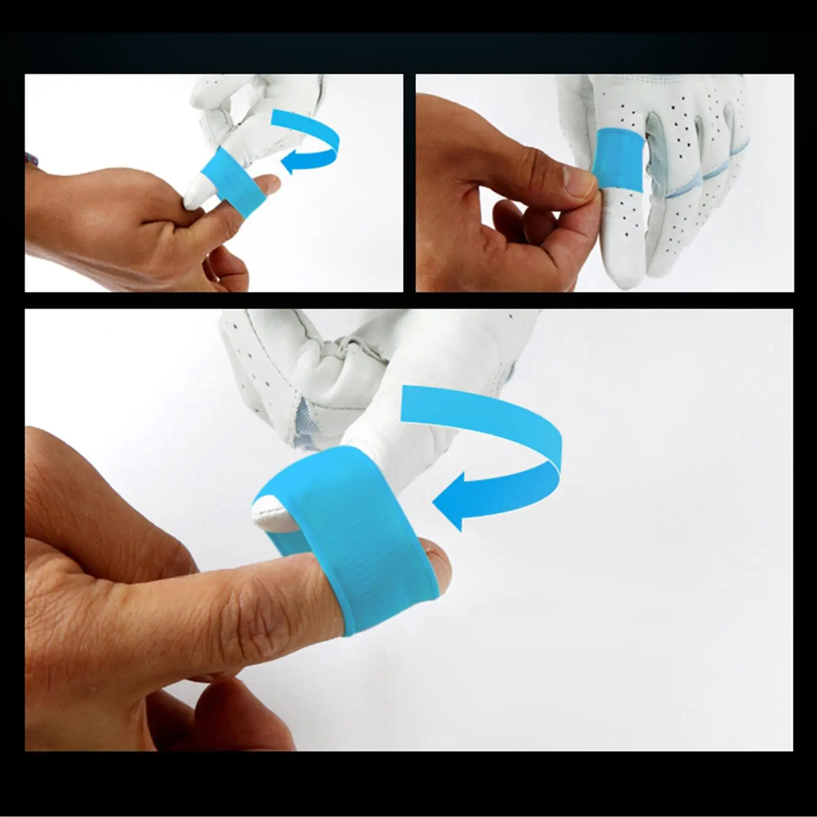 Soft Silicone Golf Finger Protector Gel Cover Anti Skid Support for Hand Injury Relief Basketball Badminton