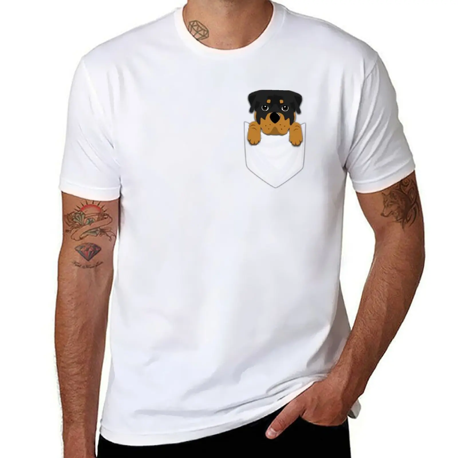 

mens t man t Pocket T-Shirt t-shirt cotton black Rottweiler plain shirts man In Funny for graphic package shirt luxury Your