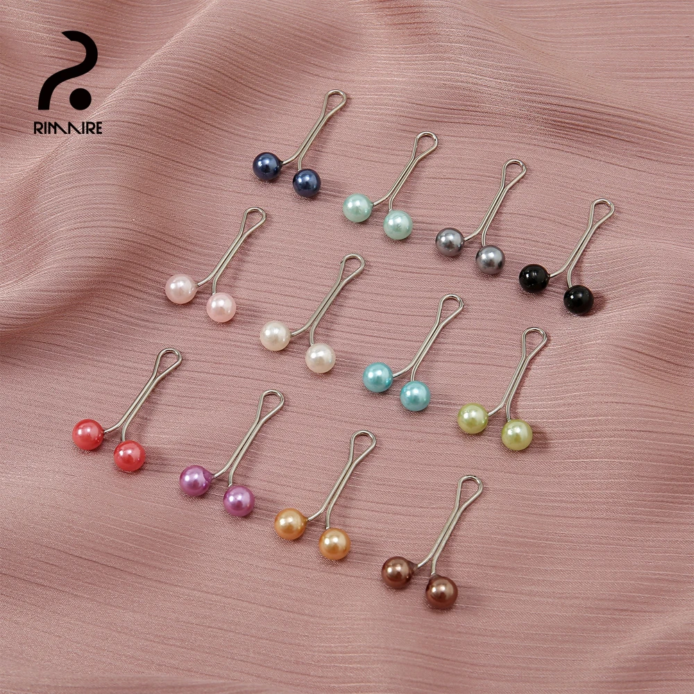 Classic Women Safey Brooch for Muslim Hijab Scarf 12pcs/Bag Jewelry Islamic Multicolor Turban Shawl Ethnic Buckle Accessories