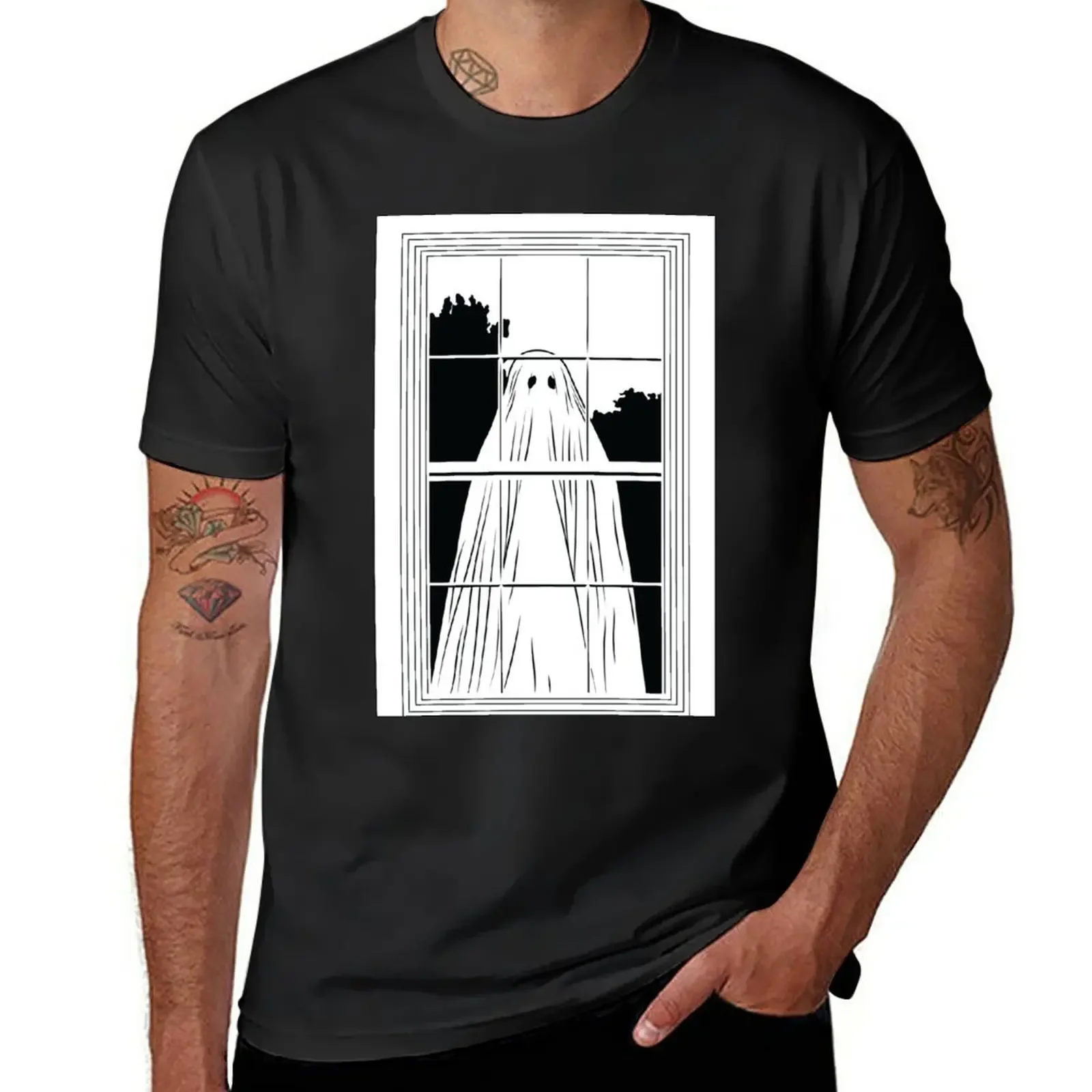 

Футболка A Ghost Story, винтажная эстетичная одежда, рубашки для тренировок для мужчин