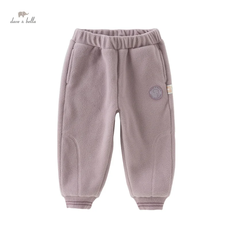 Dave Bella Children's Pants 2024 New Autumn Winter Girls Boys Baby Fashion Casual Comfortable Outdoor Trousers Warm DB4243803