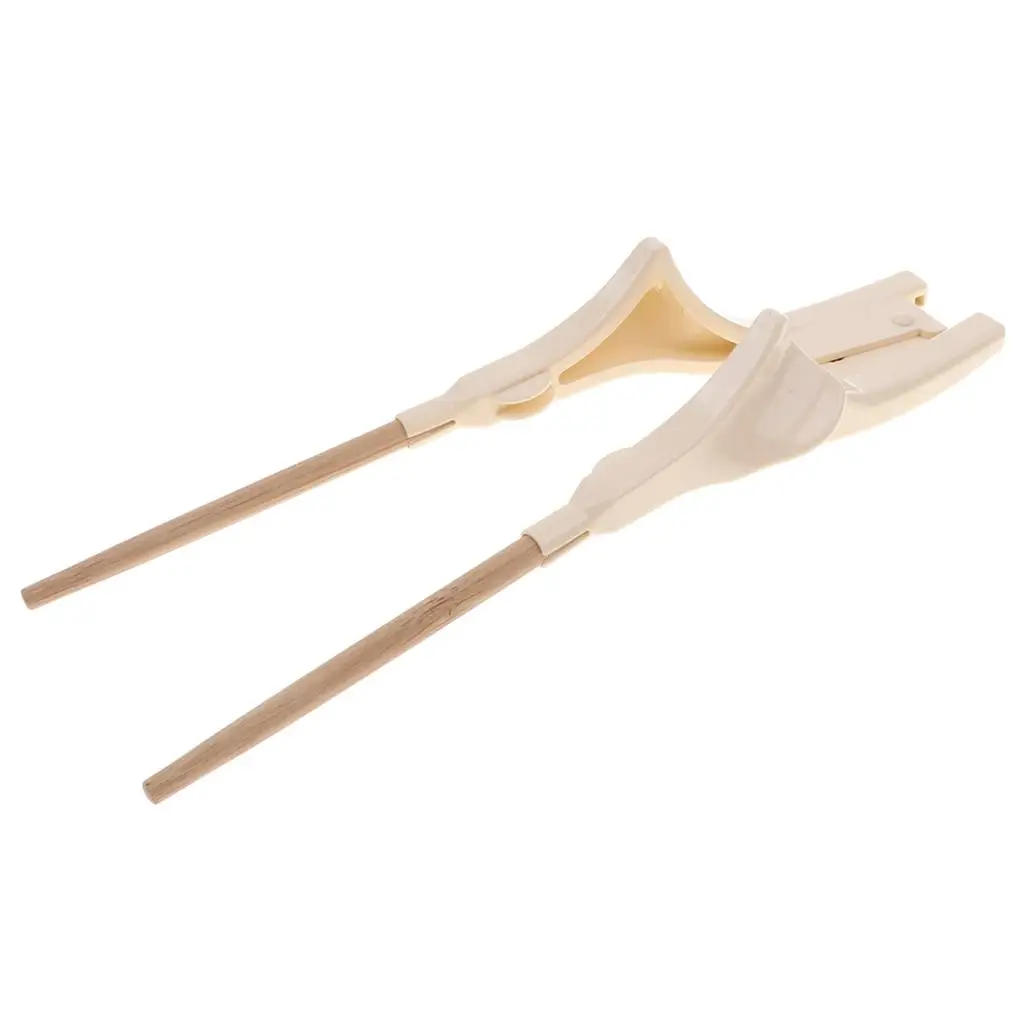 Food Chopsticks Assistive Non Slip Wooden Silicone Tableware for Disabled Elderly Hand Stiffness Eating