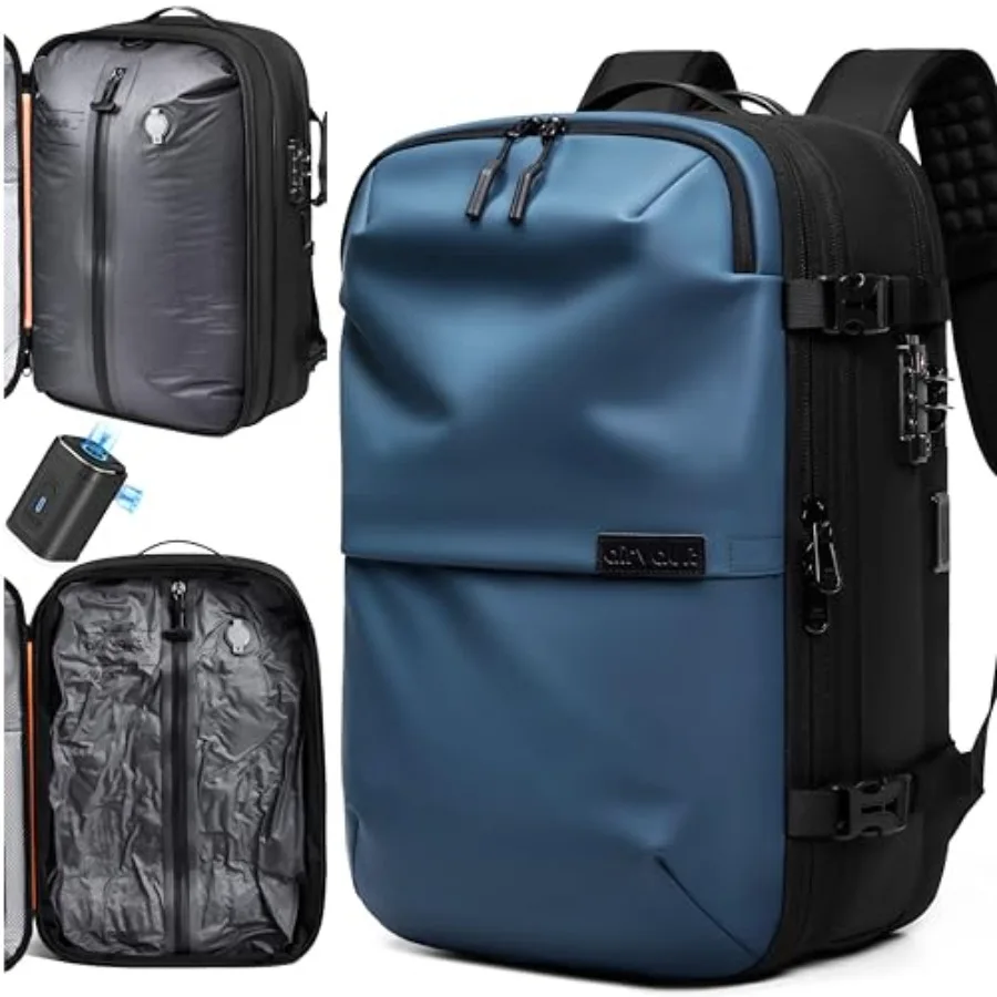 

AirVault Vacuum Seal Travel Backpack 60L with Expandable HyperSeal Air Compression Vacuum System Water Resistant TSA Lock Vacuu