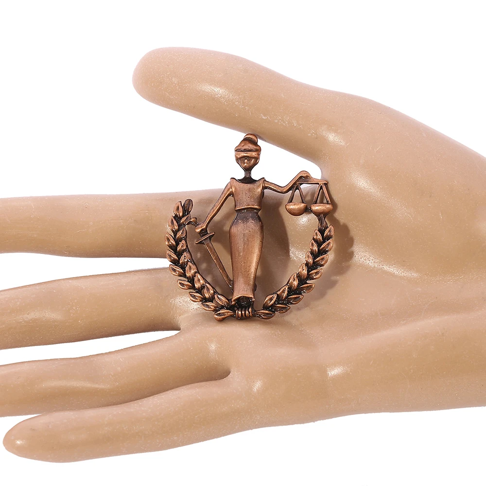 Women Brooch Pins Alloy Legal lawyer Badge Collar Clip HIjab Pins Suit Coat Wheat Ears figure Brooches Vintage Jewelry Peace