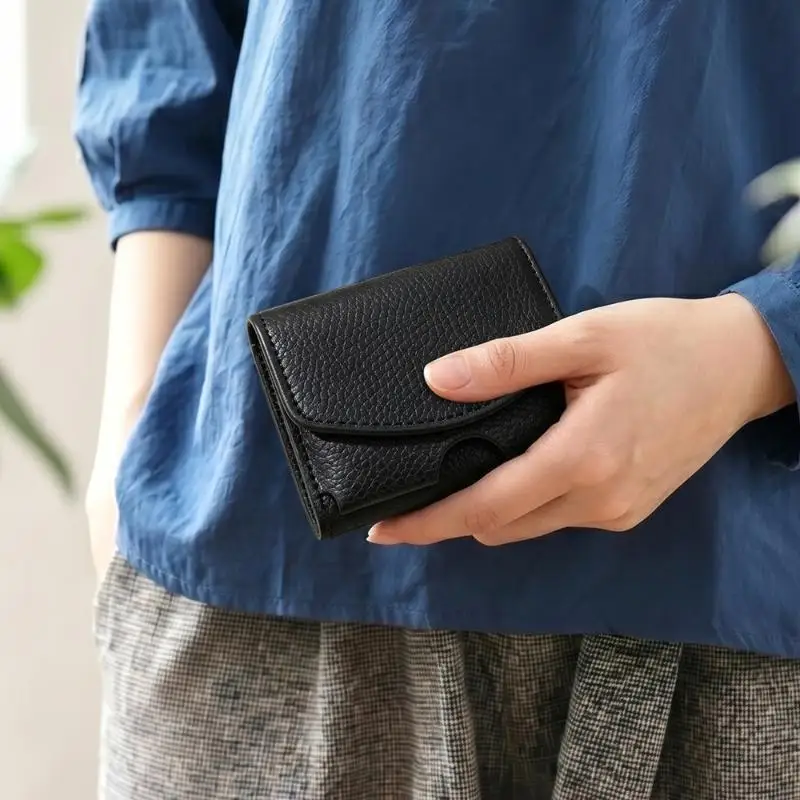 Mini Kurze PU-Leder Damen-Geldbörse Minimalistisch Mehrere Kartenfächer Münzbörse Weiche Haptik Mehrfarbig Tragbare Kleine Clutch Geschenk für Mädchen – Detail 4
