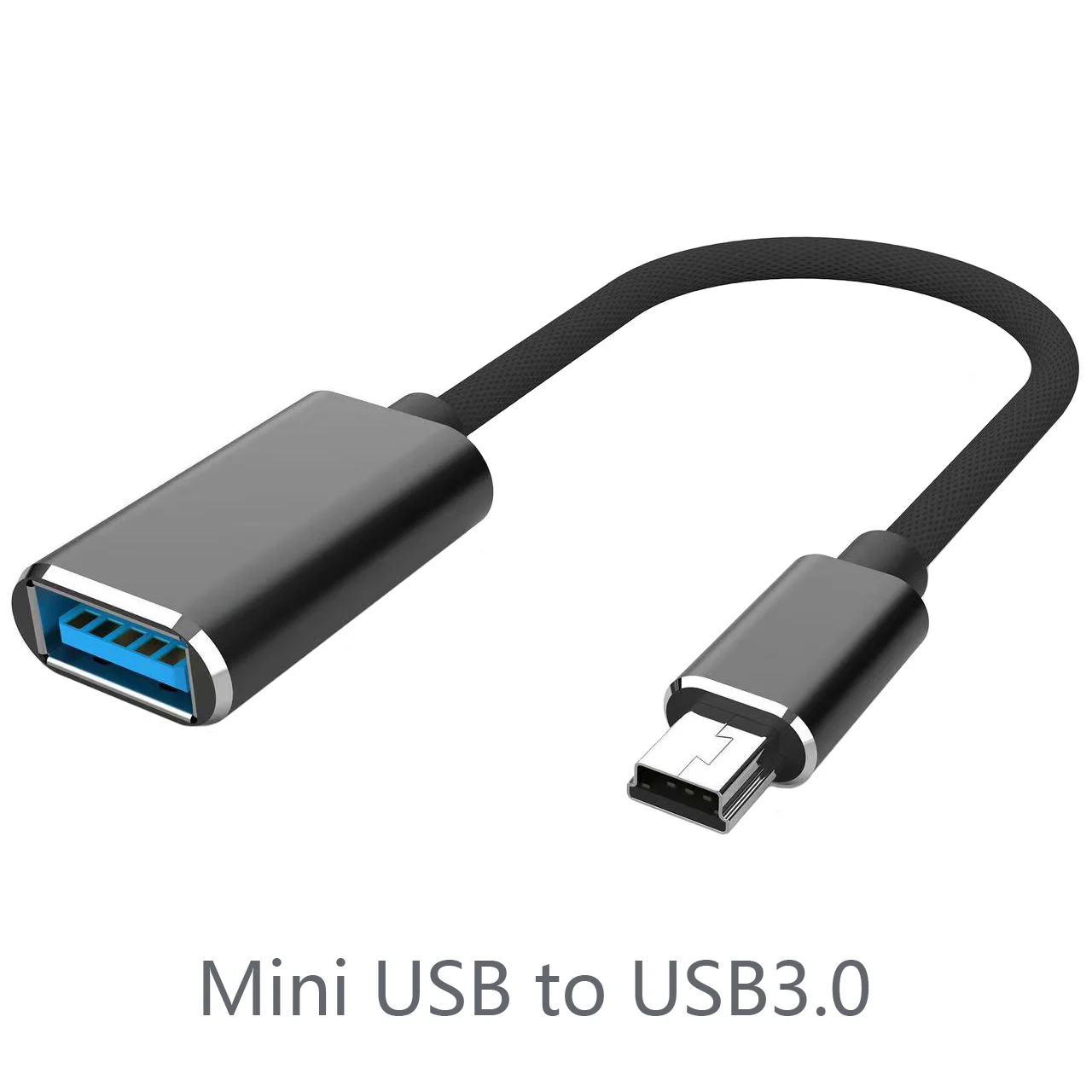 USB Mini-B 5 Pin Male to USB 3.0 Female Data Converter Mini USB OTG Adapter Cable for Car Speaker MP4 to U Disk