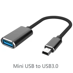 USB Mini-B 5 Pin Male to USB 3.0 Female Data Converter Mini USB OTG Adapter Cable for Car Speaker MP4 to U Disk