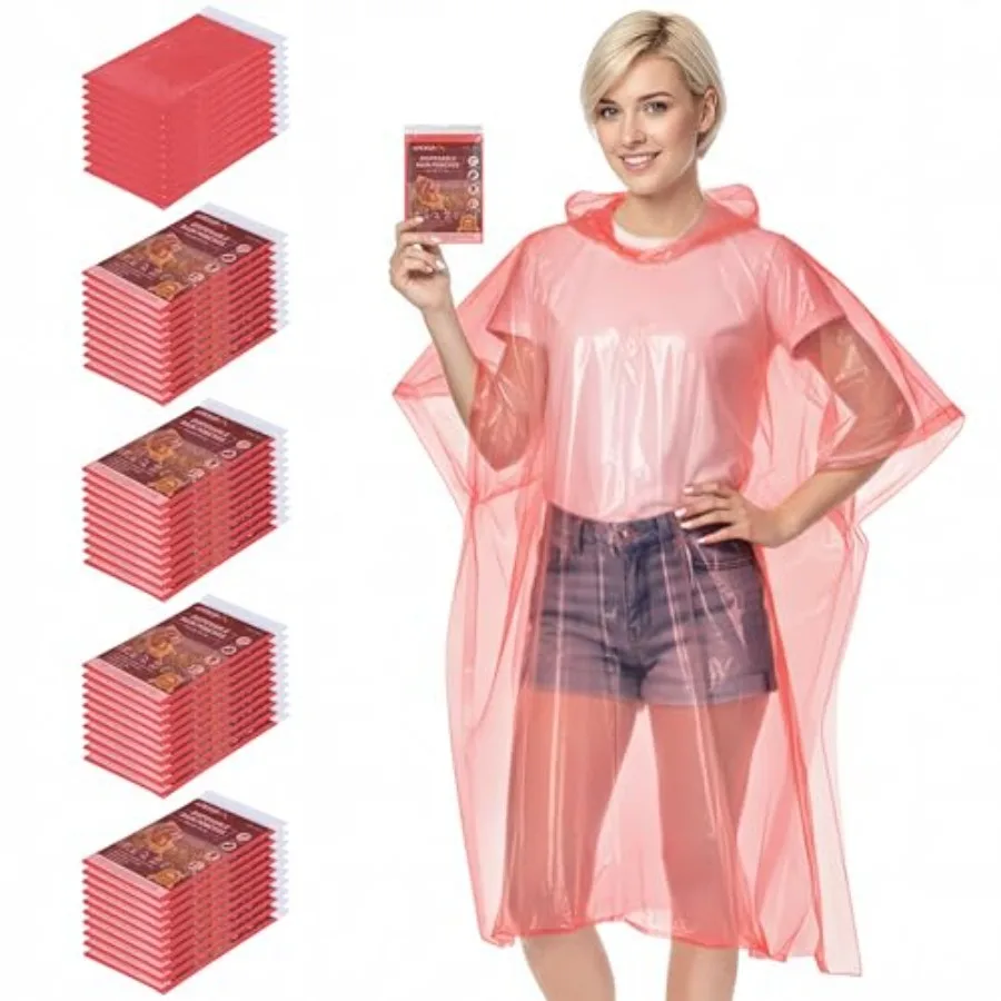 

Одноразовые дождевики APEXUP для взрослых, 5/10/50 шт. – Аварийные плащи от дождя для кемпинга, походов и путешествий