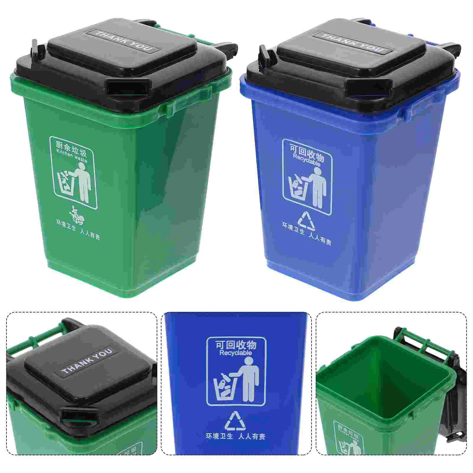 

2 PCS Storage Basket Trash Can Shape Pen Holder Stationery Pencil Case Desktop Stand