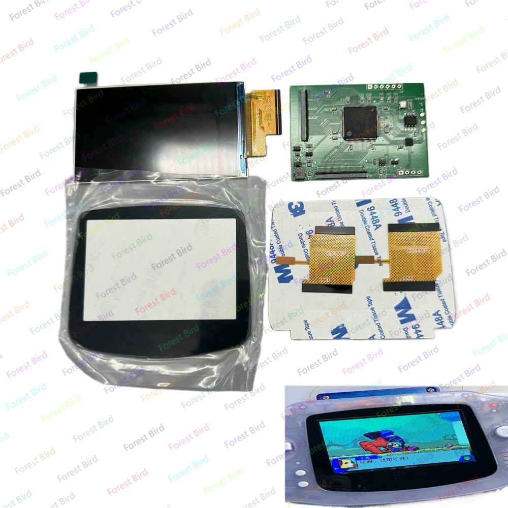 

ЖК-экран V4 IPS для GBA, яркость, ЖК-дисплей для GBA, корпус без разреза, без сварки, экран оригинального размера, экраны теплого света
