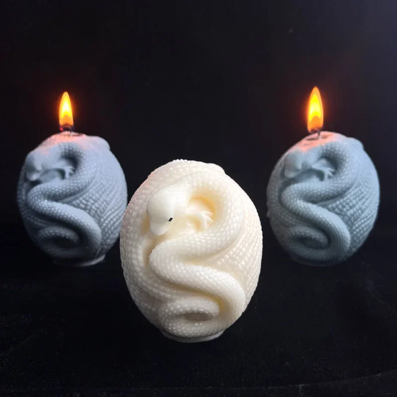

Snake Egg Candle Mold Handmade Soap Epoxy Resin Mold Snake Silicone Mould