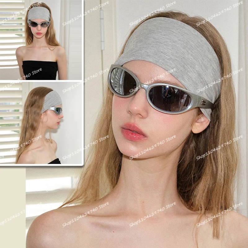 

10cm Ultra Wide Soft Solid Color Cloth Headband Women Headwear Accessories Y2k Sports Comfort Breathable Hair Band Fashion Bezel