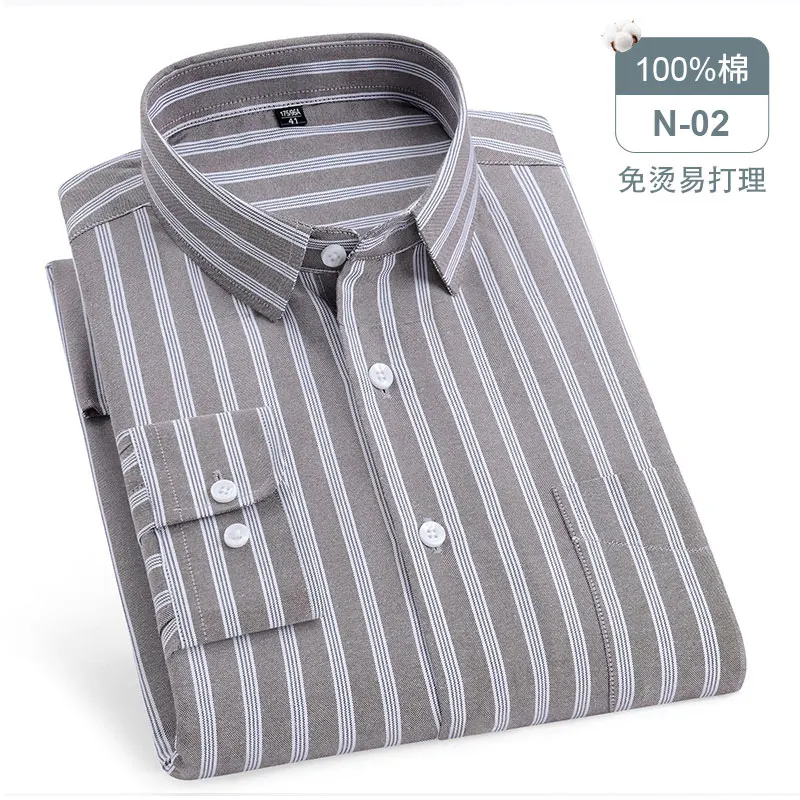 100% cotton 10XL 11XL men\'s shirt Long sleeve Oxford woven high quality fashion wear casual extra large size breathable