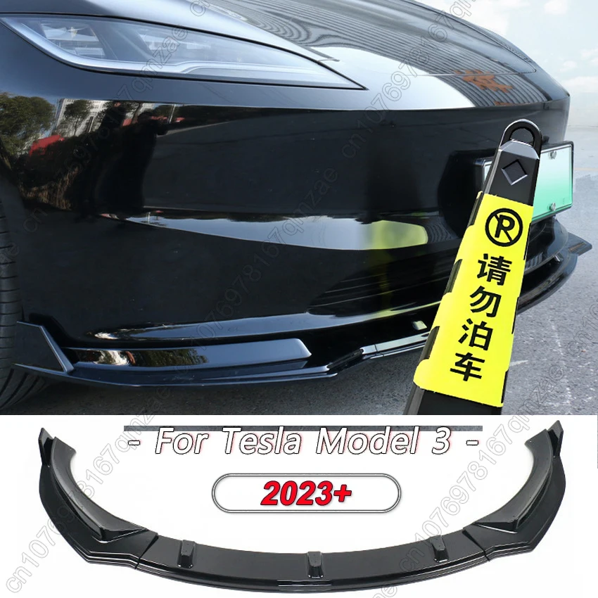 pour-tesla-modele-3-highland-2023-2024-noir-brillant-voiture-levre-de-pare-chocs-avant-menton-diffuseur-spoiler-deflecteur-bodykit-accessoires-de-reglage