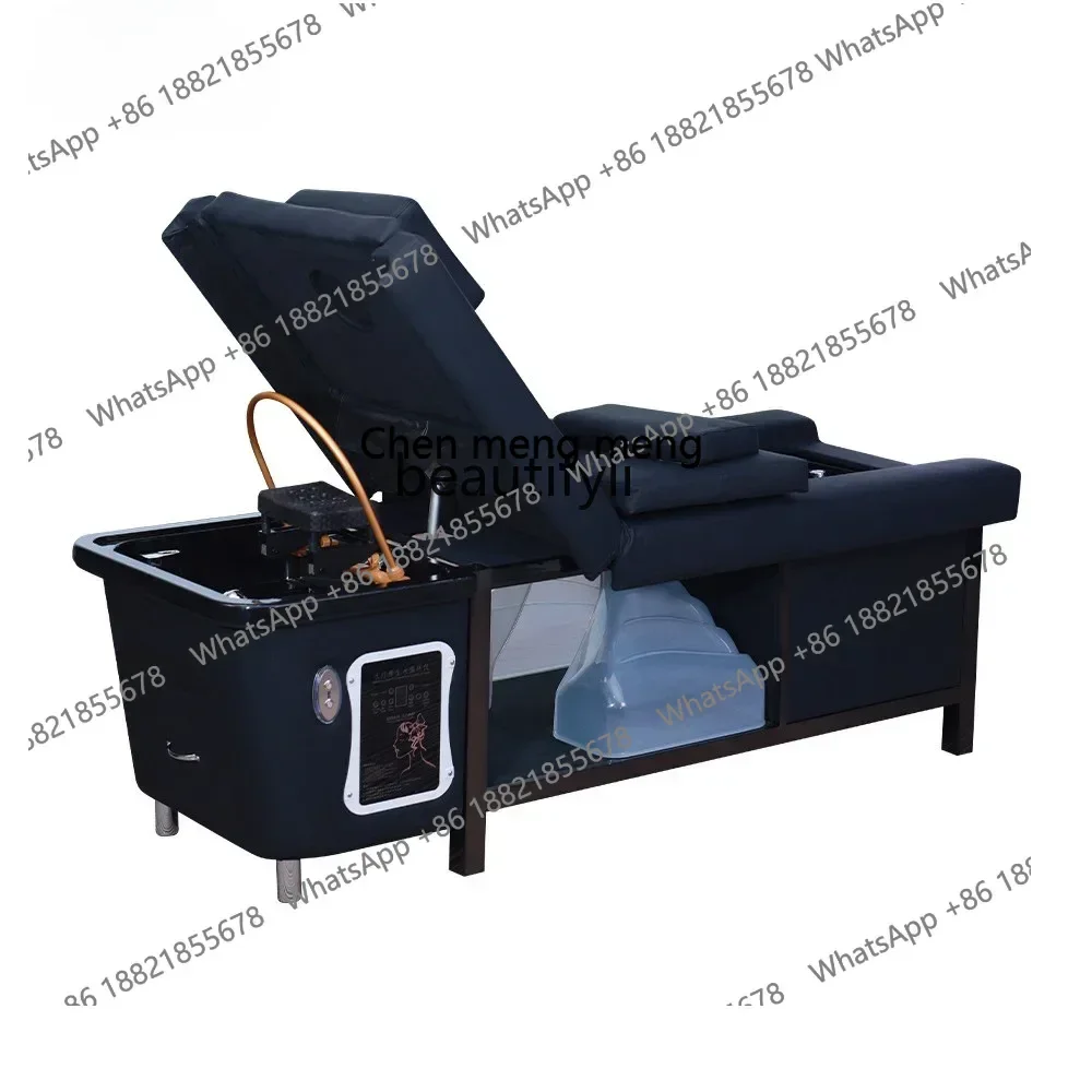 

xqElectric Head-up Shampoo Chair Beauty and Hairdressing Head Therapy Spa Foot Bath Fumigation Facial Bed