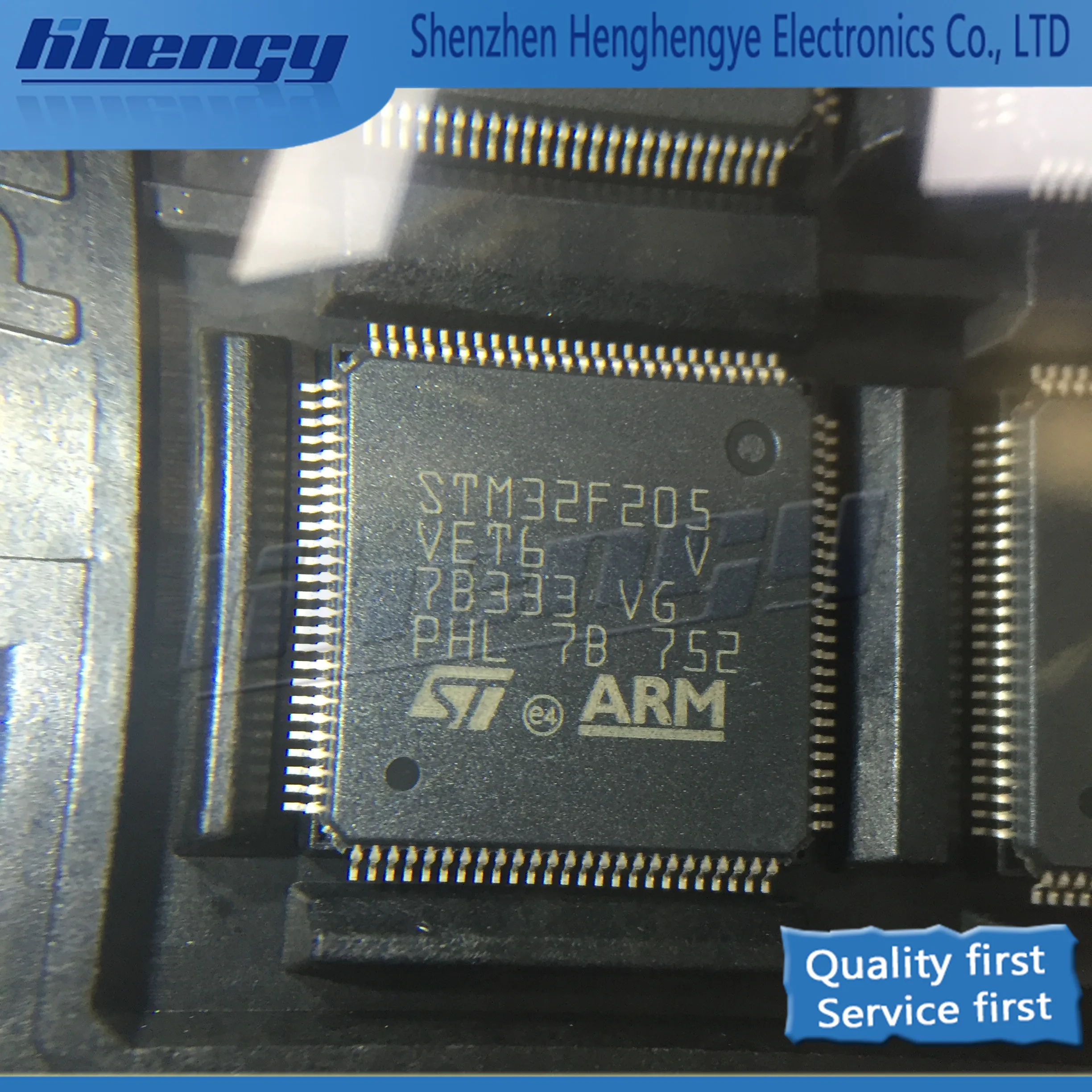 STM32F205VET6 ARM LQFP-100, Single chip microcomputer, 32F205VET6 microcontroller 32-bit 120MHz 512KB 132KB 100-LQFP Original