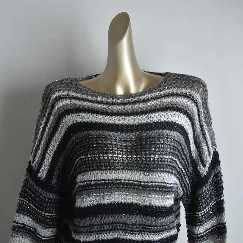 

Модный дизайн, свободный вязаный свитер Long Sve, цвет блузки, мягкий уютный осенне-зимний женский топ