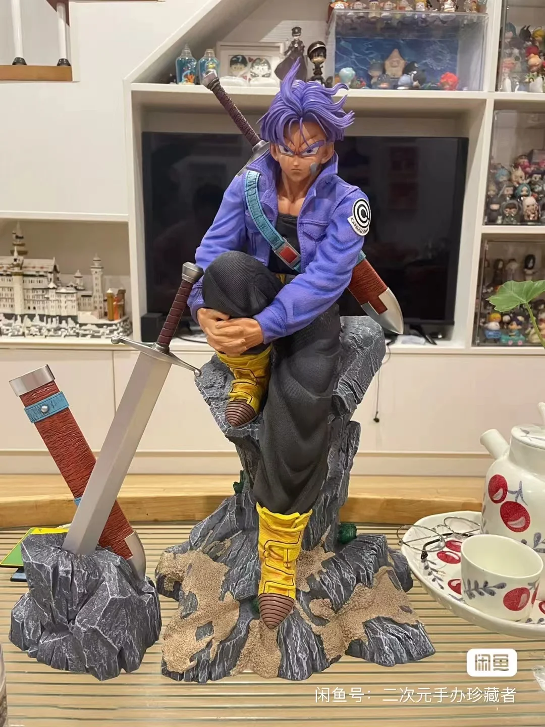 28cm Anime Dragon Ball Trunks Figure The Last Warrior Action Figurine Collection Pvc Model Statue Dolls Children Xmas Gift Toys