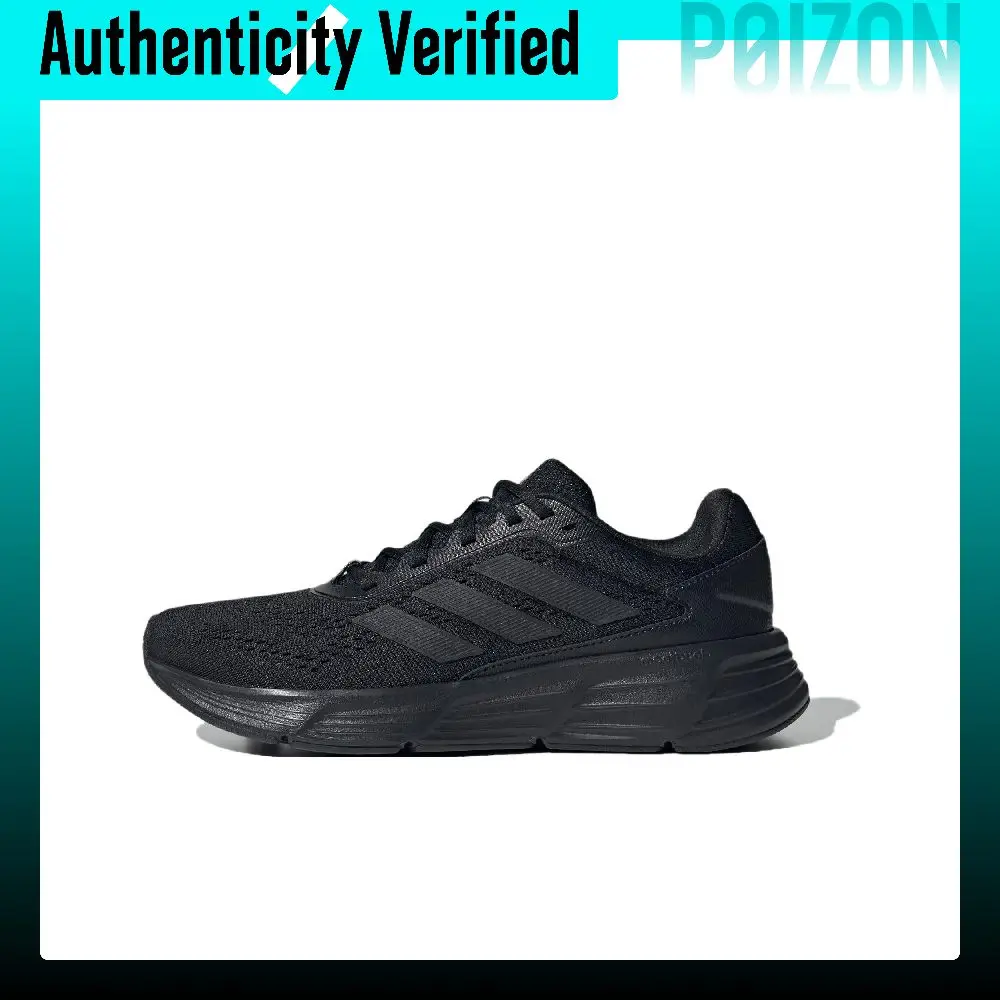 Adidas Galaxy PU, Textile, Synthetic Leather Abrasion Resistant Low top Running Shoes Unisex Black JP6189