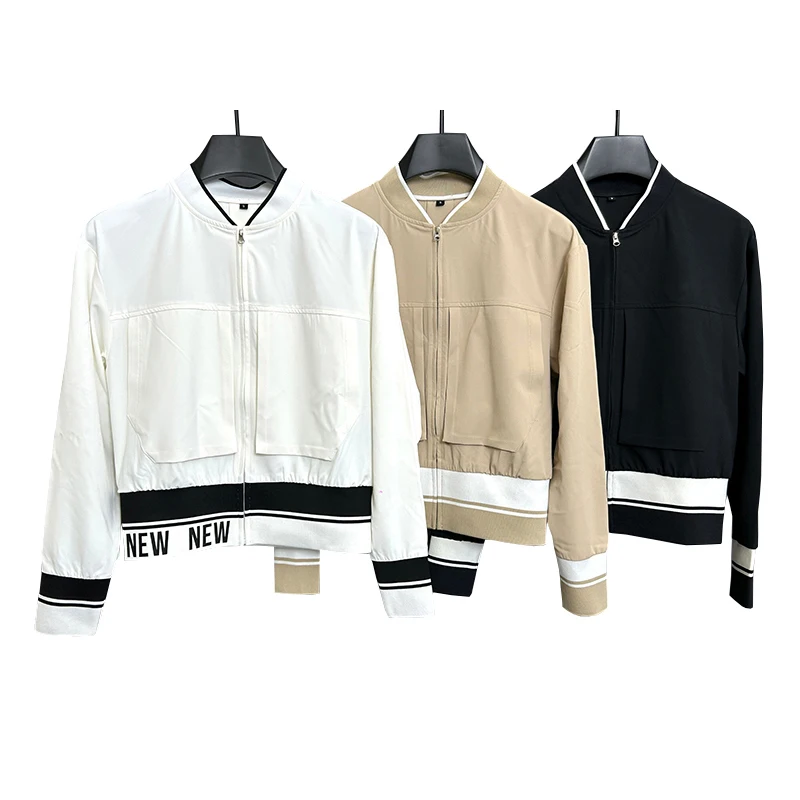 

Women's Clothing Autumn New Product Golf Outdoor Sports Coat Breathable Versatile Baseball Collar Top Ladies Thin Short Jacket