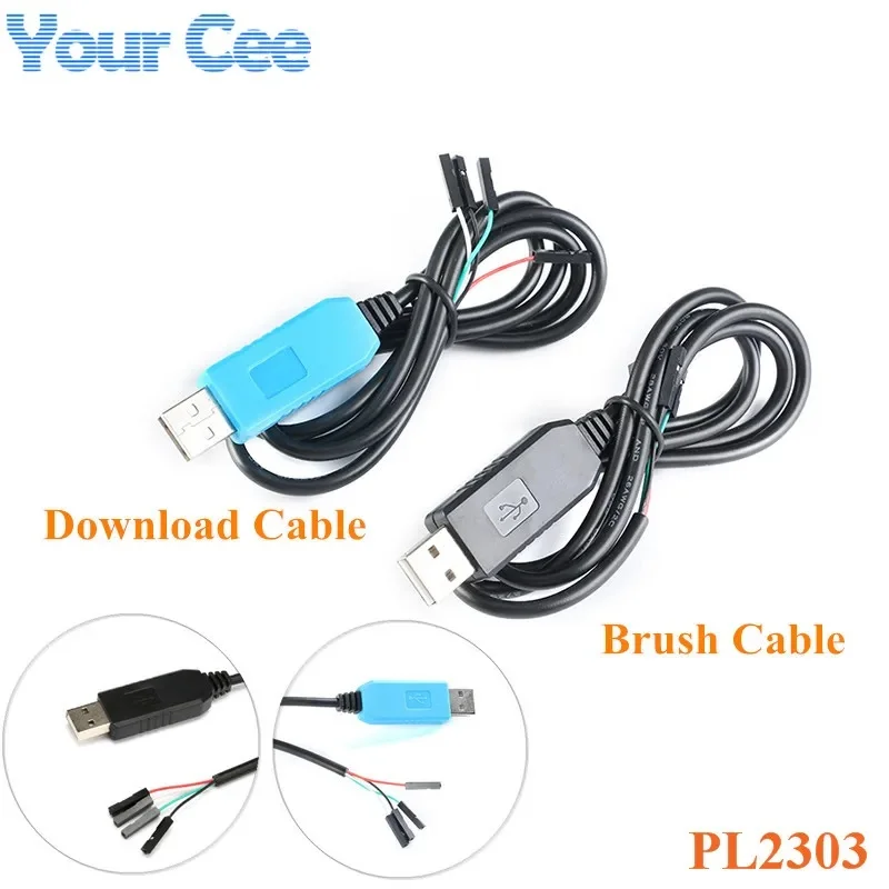 PL2303 PL2303HX USB to UART TTL PL2303TA Convert Serial Cable Brush Cable Download Line RS232 Converter Adapter Module Upgraded