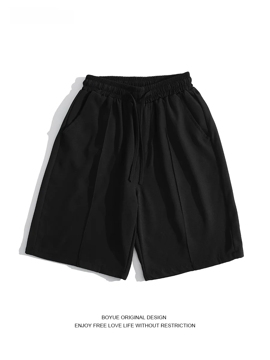 

Boyue Korean Sle Ice Silk Dstring Casual Men's orts Suit Pants Simple High-End Feeling Summer Faion Straight Leg