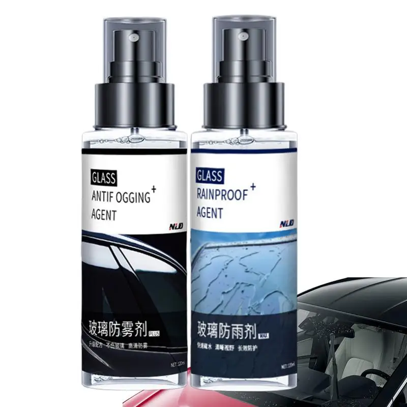 Antifog Car Windshield Car Glass Rainproof Protective Coating Long Lasting Windshield Defogger Set Clear Vision Stain Remover