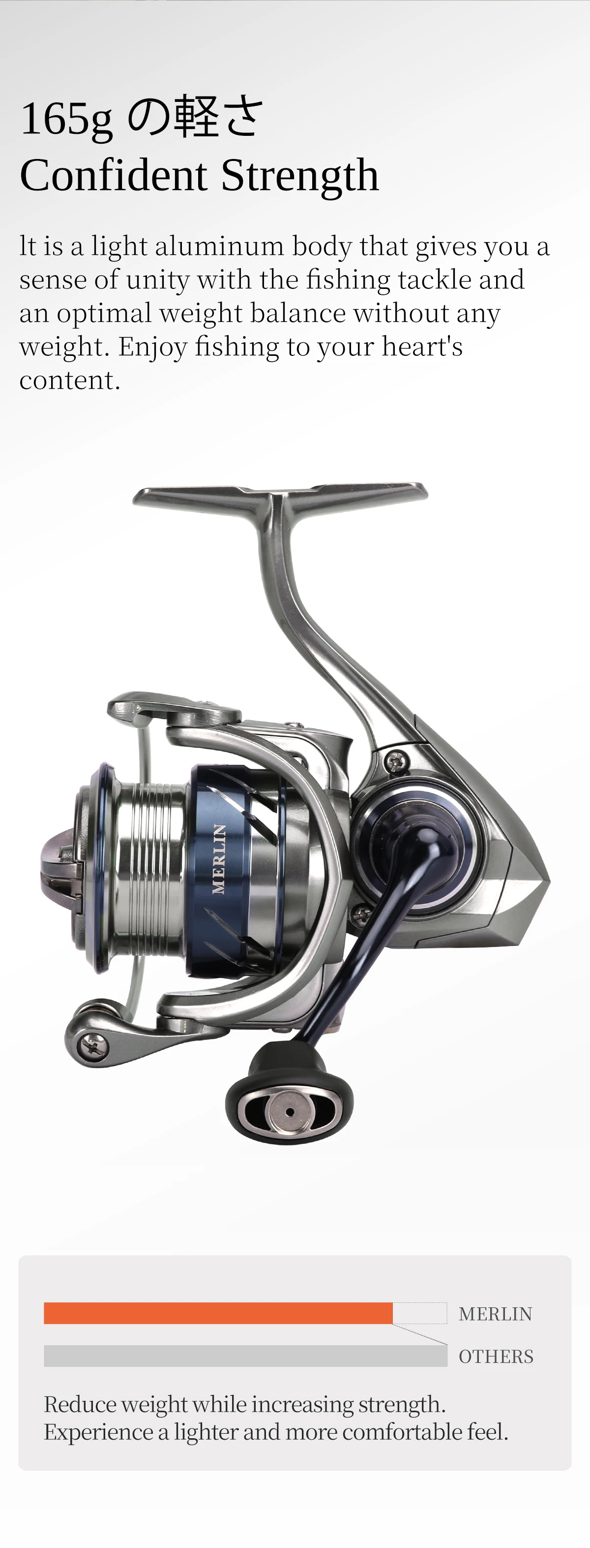 TSURINOYA METAL Spinnrolle MERLIN 1000 C2000S 165g Baitcast-Rolle ULTRALEICHT & VIELSEITIG Salzwasser-Bass-Hechtrolle – Detail 10