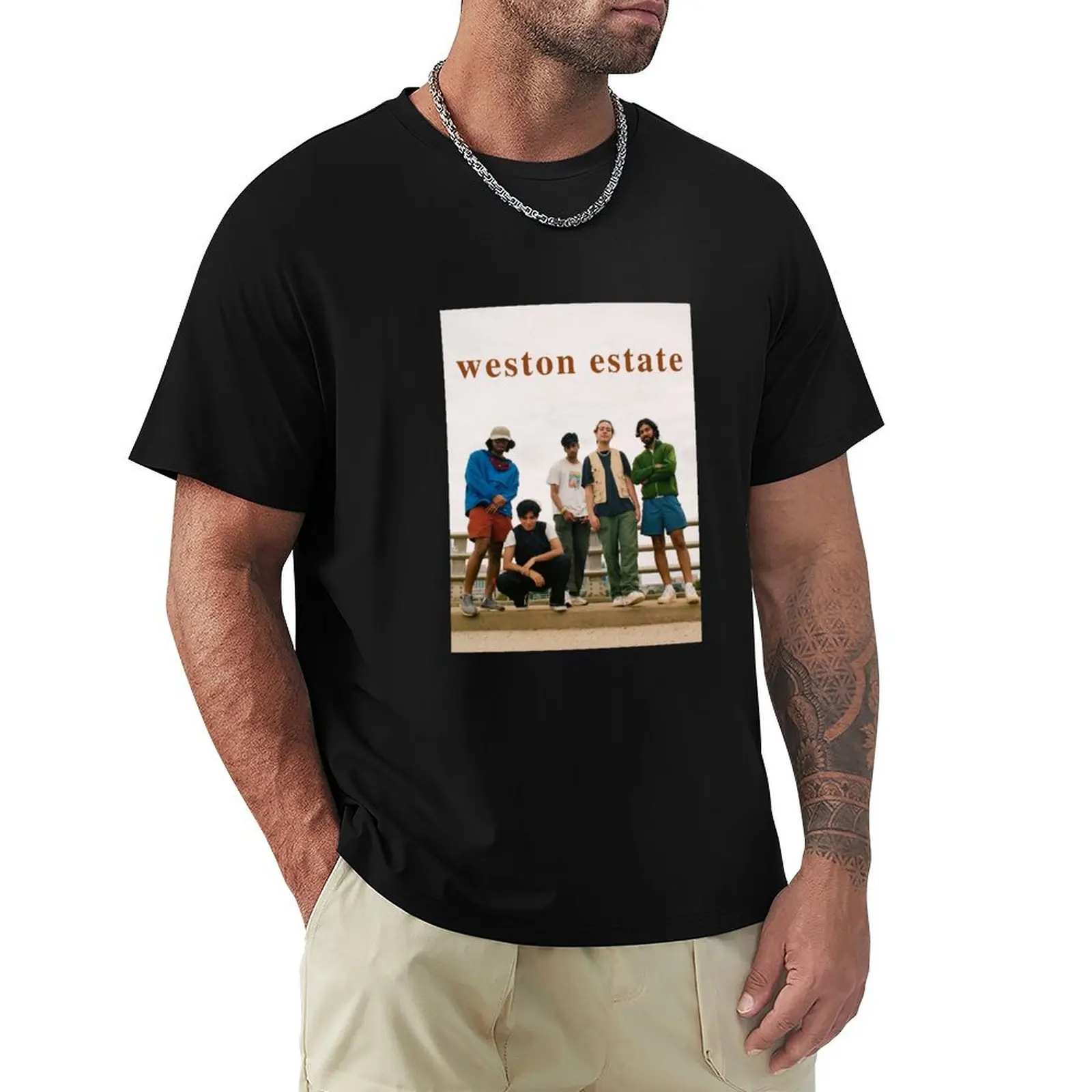 weston estate T-Shirt Basic Comfort Fit T-Shirt for Men