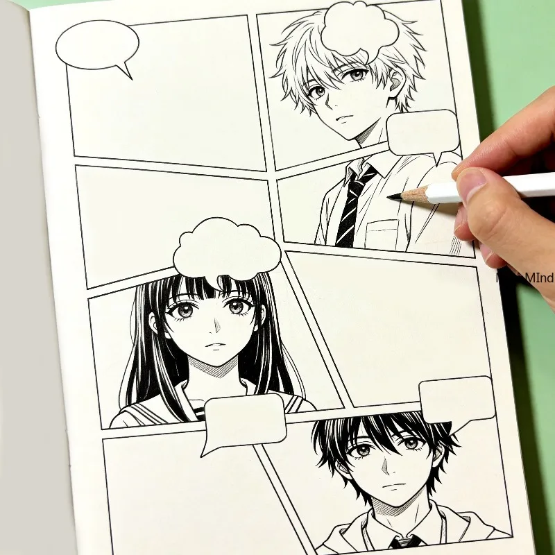 A Drawing Exercise Book For Anime Creation, Adult Decompression Graffiti Drawing Coloring Book, Suitable For Artistic Creation
