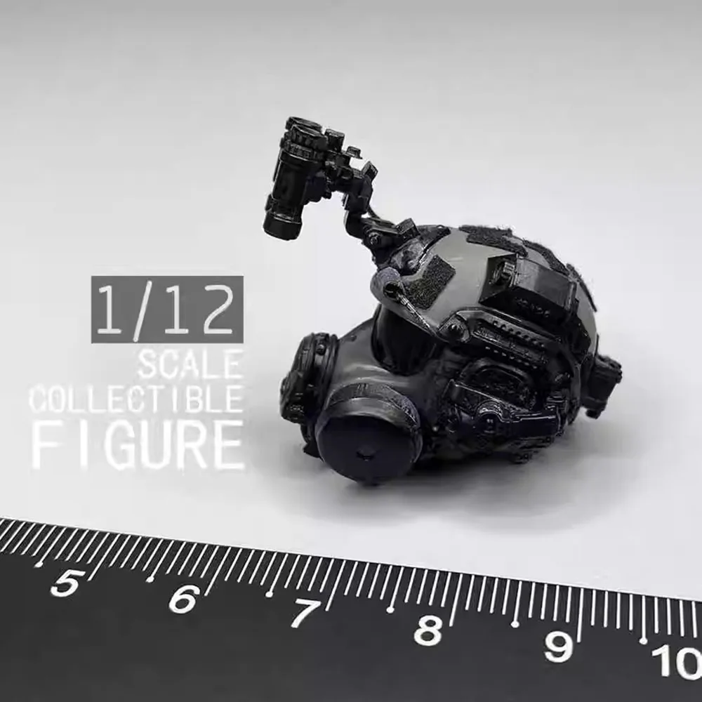 

HASUKI SA01 Solider Doll Black Operation Head Helmet with Night Vision Toys Model For 6" Action Figure Collectable 1/12