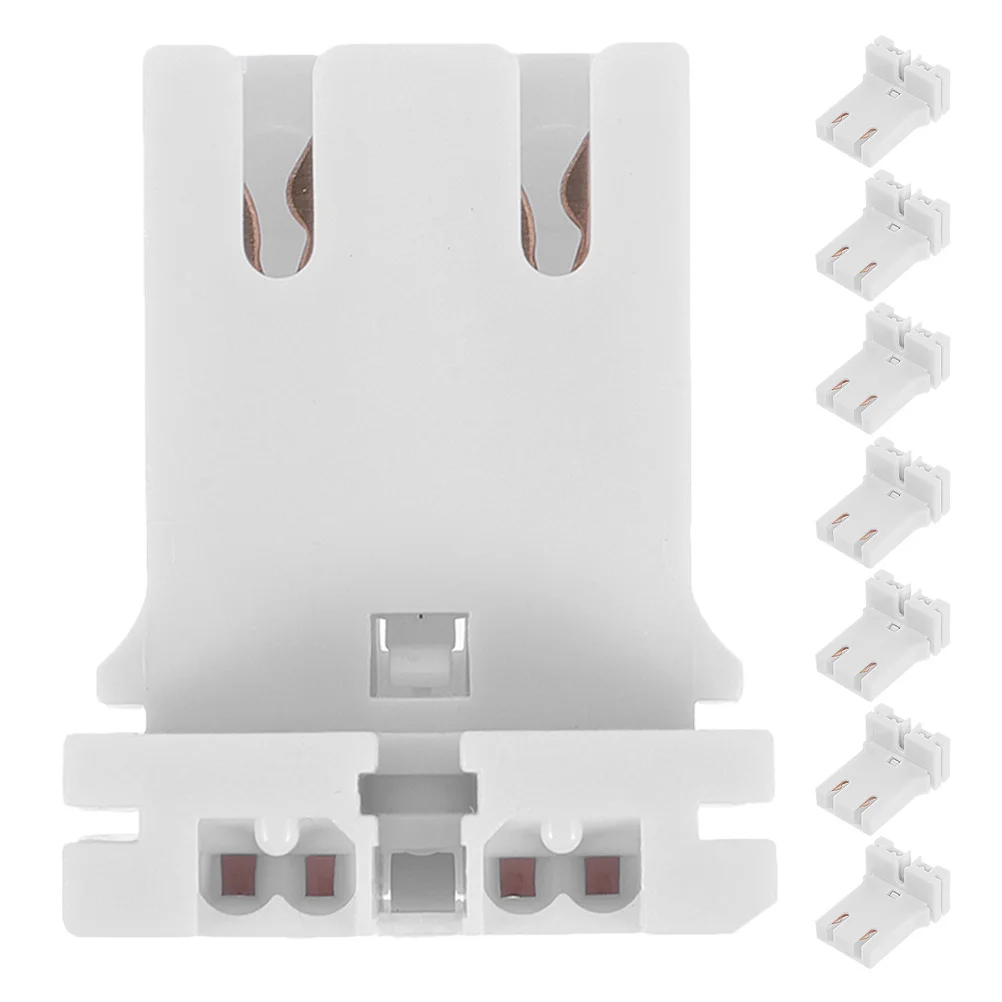 

8Pcs U Shaped Fluorescent Lamp Holder with Plug Compact Design for T12 Tube Lights Ideal Ceiling Corridor Fixture Upgrade