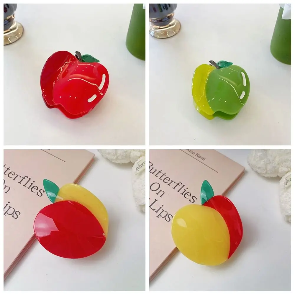 Pinza de agarre grande con forma de fruta para niña, pinza de tiburón, garra de pelo de melocotón, tocado de estilo coreano, accesorios para el cabello femenino