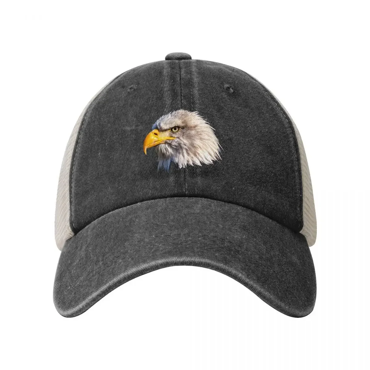 Bald eagle head - eagle art Cowboy Mesh Baseball Cap Custom Cap Hat Luxury Brand Hip Hop For Women 2024 Men's