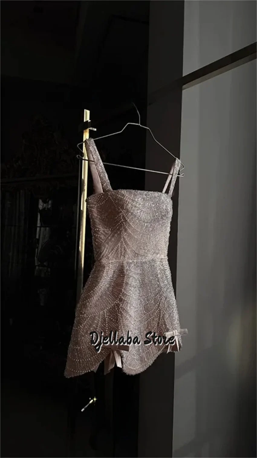 

Elegant Beading Saudi Arabia Pink Evening Dress Cape Crystals Party Gown Long Sleeve فساتين سهرة Prom Dress Customized