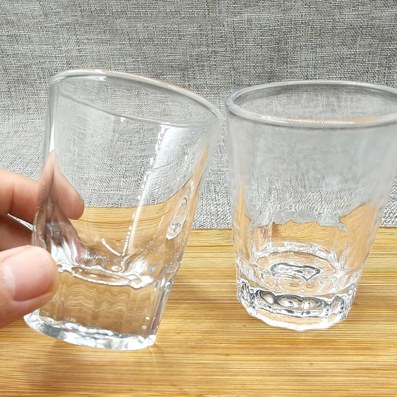 Tazza da tè in vetro da 90ml tazze di piccola capacità bicchiere da Soda Lime bicchiere da acqua trasparente tazza da vino semplice birra per uso