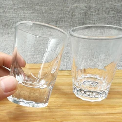 Tazza da tè in vetro da 90ml tazze di piccola capacità bicchiere da Soda Lime bicchiere da acqua trasparente tazza da vino semplice birra per uso domestico tazza da caffè per bere