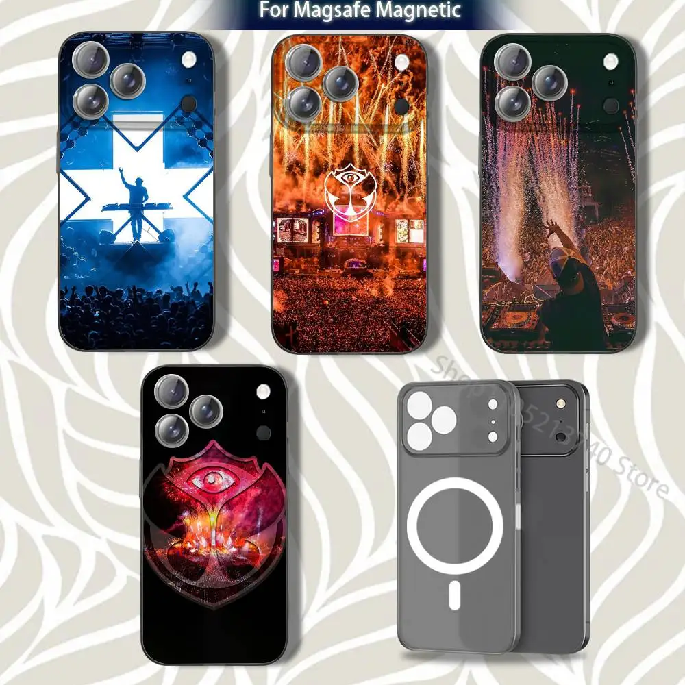 

T-TomorrowlandS Music-ES Phone Case For iPhone 16,14,11,17,13,15,12,Air,Plus,Pro,Max,E,Mini Frosted for MagSafe Magnetic Grey