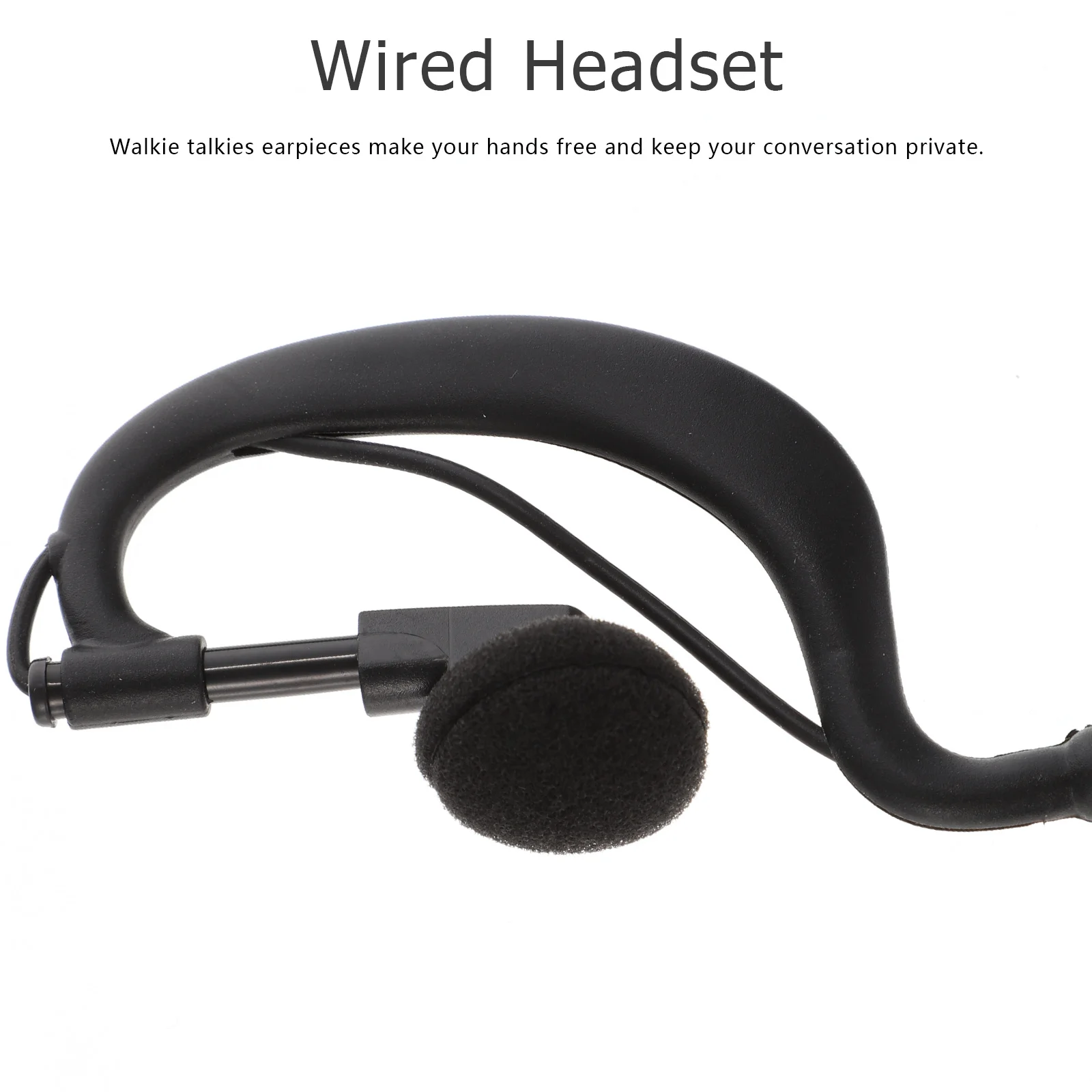 

2pcs Earpiece For Walkie Talkies Intercom Headset 2 Interphone Security Hotel Restaurant Warehouse Use Smart