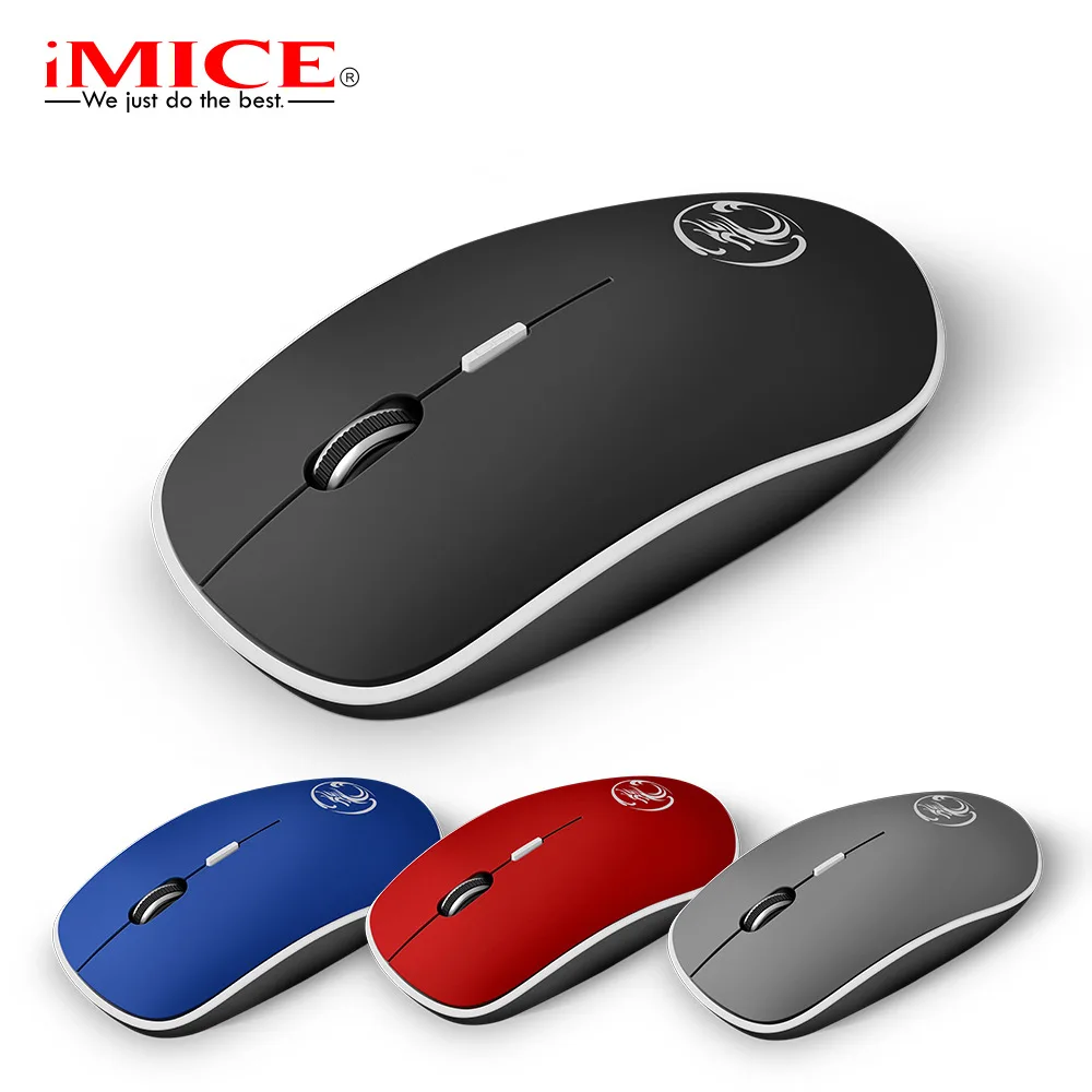 Imice Factory Wholesale Mute Wireless Mouse Business Office 4-Button Wireless Game Mouse Silent Switch