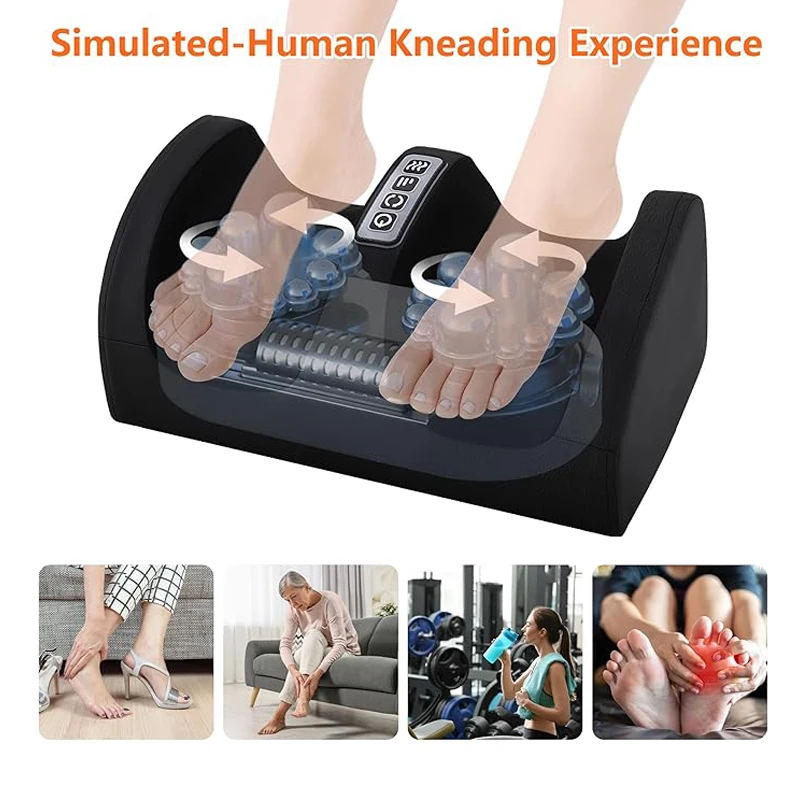 

Foot Acupressure Machine EMS Foot Relax Massager Hot Compress Shiatsu Kneading Feet Health Care Tool Promotes Blood Circulation
