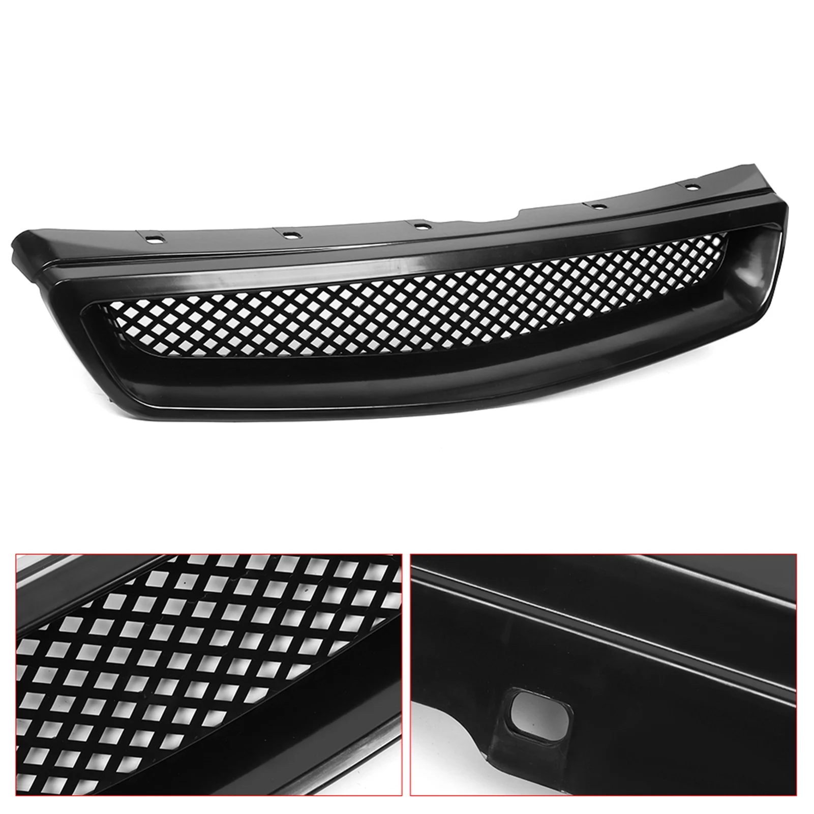 Front Hood Grill Grille For EK JDM Type R Style Fit For Honda Civic 1999 ‑ 2000