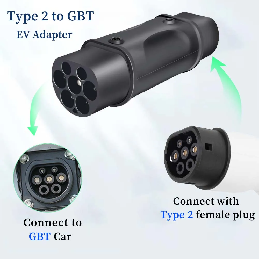 EVSE Adapter Type 2 to Type 1 EV Charger AC DC Convertor Type 1 to Type 2 For  Type2 GBT Electric Vehicle Charging Accessories