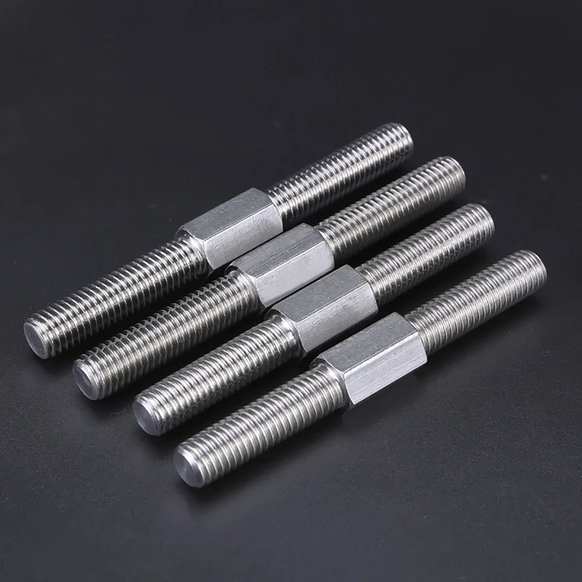 

2Pcs M6 M8 Left and Right Thread Double End Thread Rod 304 Stainless Steel Dual Head Threaded Bar Stud Bolts Rod Tooth Stick