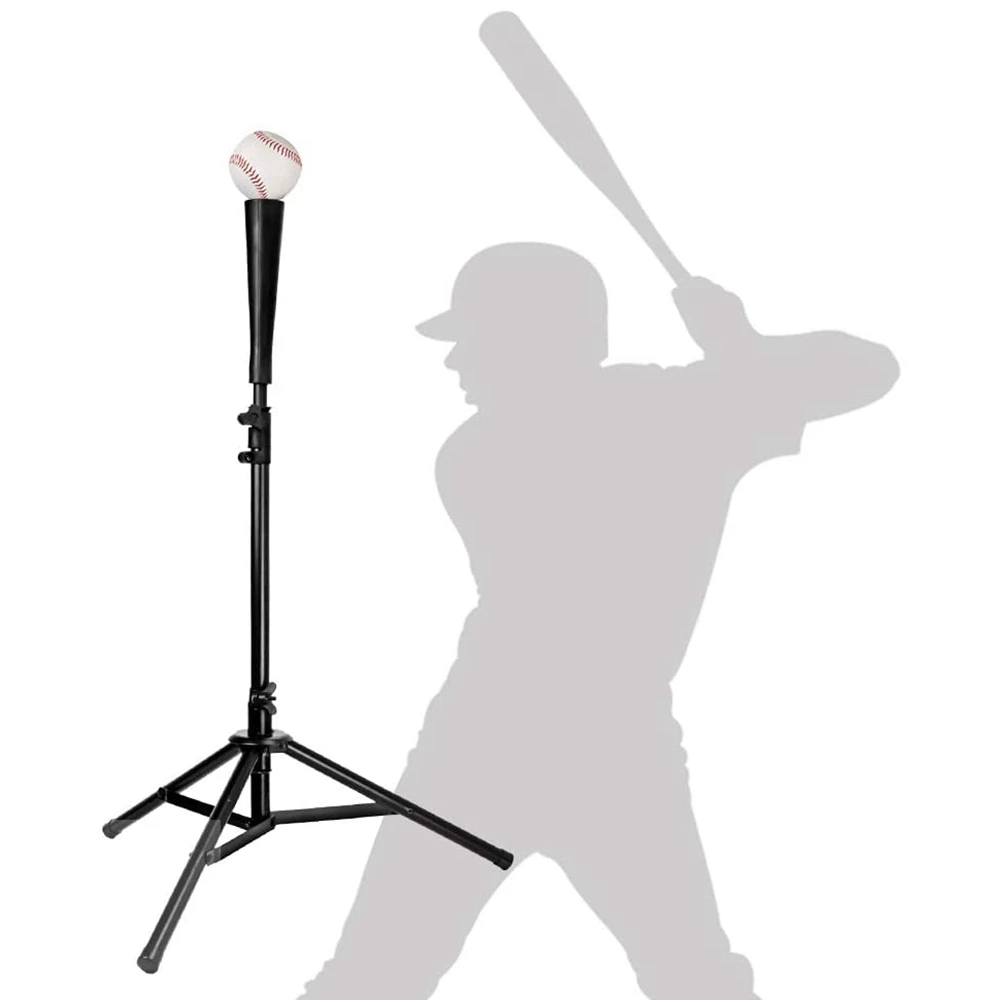 

AU13-Baseball Softball Batting Tee Adjustable Rubber Batting Tee Training Tripod Baseball Practice Equipment