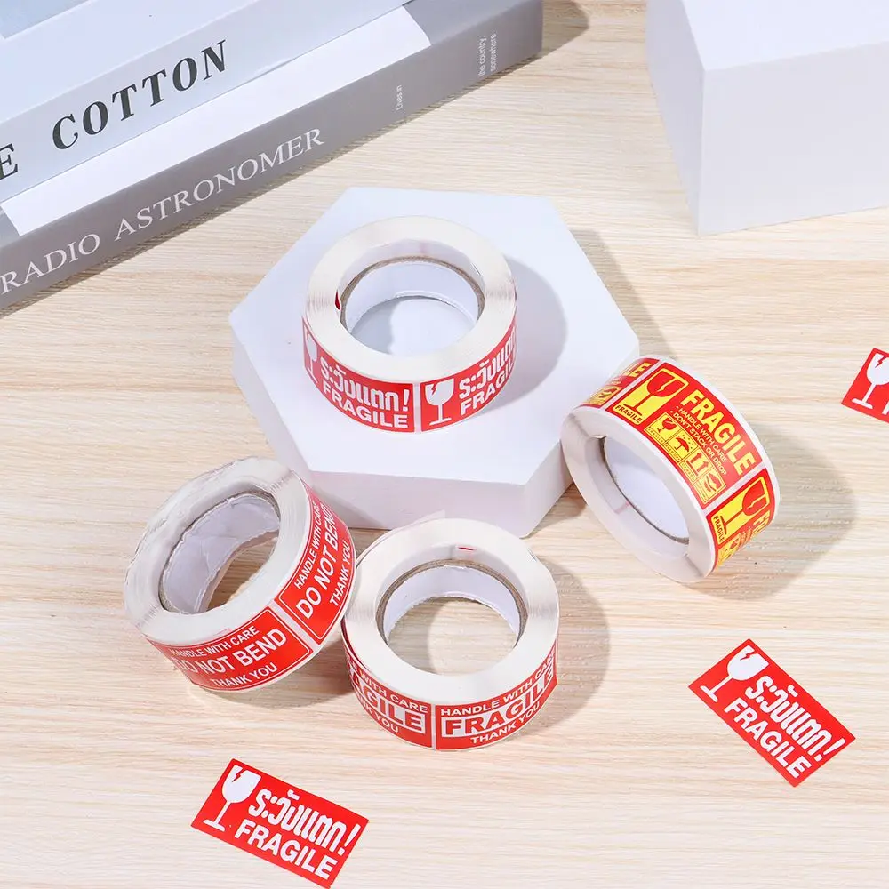 250Pcs/roll  Fragile Warning Label Stickers Please Handle With Care For Goods Shipping Express Label