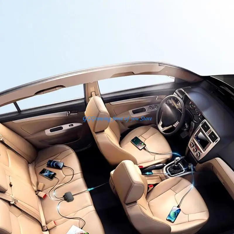 

H9EB USB Car 31W Fast Car Adapter,5 Port Car Cigarette Adapter
