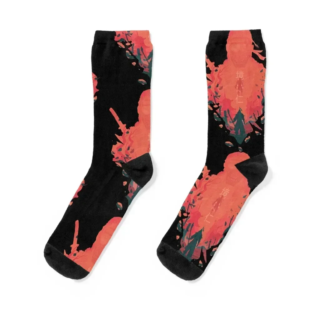 Honor Ghost of Tsushima v1 Socks floral aesthetic winter gifts Socks For Men Women's